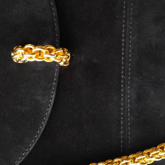 Paloma Picasso  Vintage Suede Chain Cross body Bag! - Picture 2 of 15